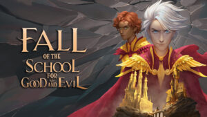 Wallpaper titled "Fall of the school for good & evil", available for download. Size: 3840 x 2160.