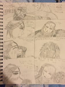 Artwork titled "book 1 ending comic version 2 page 4", submitted by AeslynnZ on June 24, 2019.