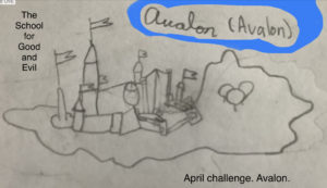 Artwork titled "April challenge. Avalon.", submitted by LongLivesAgathaandSophie on April 17, 2020.