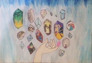 Artwork titled "One True Crystal – Amidst Sophie’s Memories (May Recap Contest)", submitted by LadyGremlin on May 26, 2020.