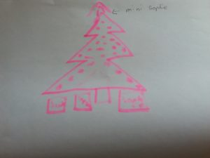 Artwork titled "Sophie’s Christmas tree", submitted by no1evergirl on January 30, 2019.