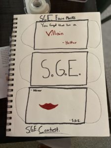 Artwork titled "SGE Contest Face Masks!", submitted by readeraaaa on August 3, 2020.