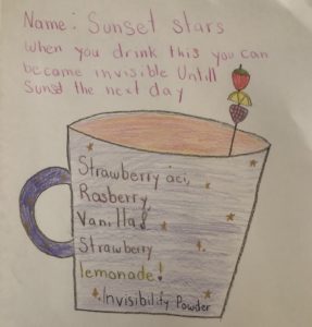 Artwork titled "Drink contest : Sunset Stars – inspired by Sophie‘s snake skin cape", submitted by CC.Calypso on November 26, 2019.