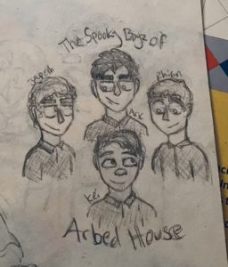 Artwork titled "I drew the spooky boyz. youre welcome", submitted by moreexpressolessdepresso on March 11, 2019.