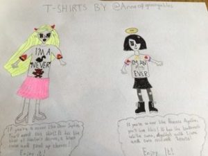 Artwork titled "SGE merch contest t-shirts", submitted by AnneOfGreenGables on August 24, 2020.