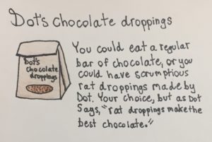 Artwork titled "SGE merchandise contest: Dots chocolate droppings", submitted by kittyconect on August 31, 2020.