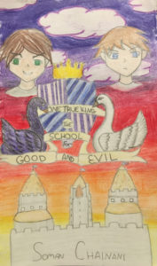 Artwork titled "The School for Good and Evil: One True King book cover", submitted by ashleen8 on October 1, 2019.