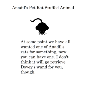 Artwork titled "Merchandise Contest Anadil’s Stuffed Animal Rat", submitted by SGESydney on August 31, 2020.