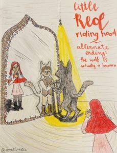 Artwork titled "Beasts and Beauty Contest: Little Red Riding Hood Alternate Ending", submitted by Anadil-Ratz on June 28, 2021.