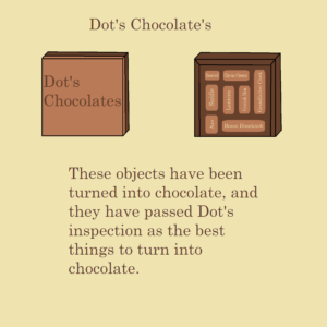 Artwork titled "Merchandise Contest Dot’s Chocolates", submitted by SGESydney on August 31, 2020.