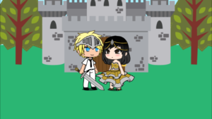 Artwork titled "Agatha and Tedros infront of Camelot", submitted by Agatha4040 on June 24, 2019.