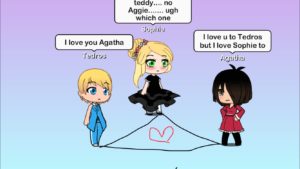 Artwork titled "The love triangle", submitted by Ameliaofneverland on June 24, 2019.