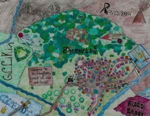 Artwork titled "Contest: Kingdom Maps – Sherwood Forest and Nottingham", submitted by Aserlin on April 20, 2020.