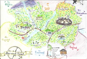 Artwork titled "Contest Entry—Map of Sherwood Forest", submitted by WhiteLion on April 27, 2020.