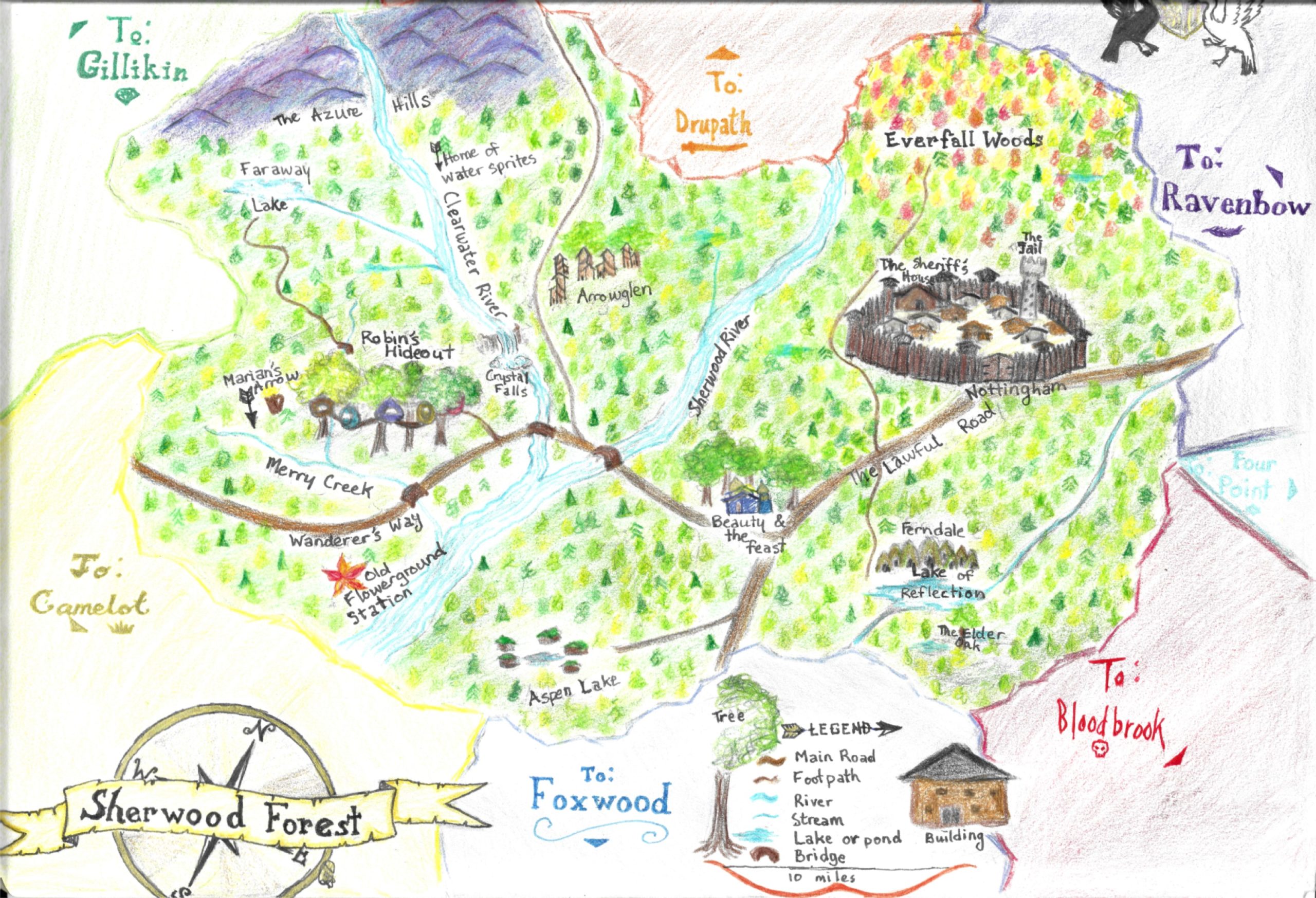 Contest Entry Map Of Sherwood Forest Evernever World