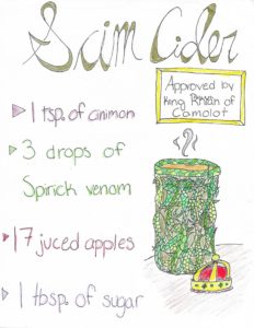 Artwork titled "Scim Cider (Fantasy Drink)", submitted by Frogpajama07 on December 9, 2019.