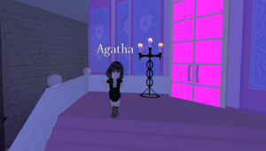 Artwork titled "Agatha in Roblox Royale High  (1st book)", submitted by PazofWoodsBeyond on July 31, 2020.