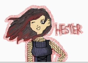 Artwork titled "Hester", submitted by sophiaagathatedros4life on August 13, 2019.