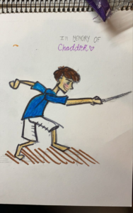 Artwork titled "Contest: Chaddick’s Swordfight practice as a Kid", submitted by Lexi1xox on March 23, 2020.