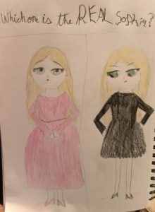 Artwork titled "Which one is the REAL Sophie?", submitted by CupcakeCrazy333 on June 24, 2019.