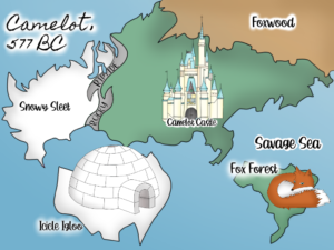 Artwork titled "Kingdom Map Contest – Camelot", submitted by Slushiix on April 17, 2020.