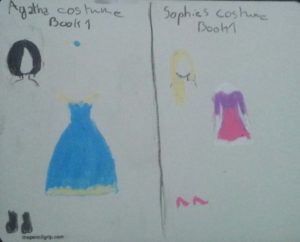 Artwork titled "costumes book 1", submitted by guzzlercherrywagesstain on June 26, 2020.