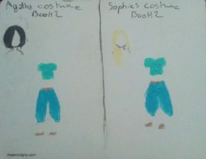 Artwork titled "costumes book 2", submitted by guzzlercherrywagesstain on June 26, 2020.