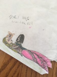 Artwork titled "True Love’s Kiss (Douggie Contest) (Of course my dog ate part of it)", submitted by hwang on August 13, 2019.