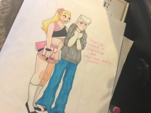 Artwork titled "Rophie Nerd and Popular au. (The last thing wrote)", submitted by EvilsQueen001 on June 12, 2020.