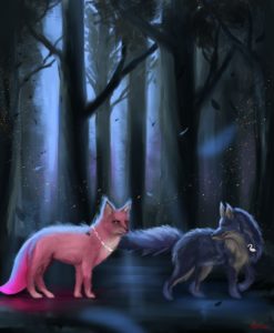 Artwork titled "Fox scene!!", submitted by Aeolian on October 28, 2021.