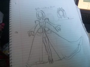 Artwork titled "Agatha’s Wedding Dress Design", submitted by em on November 14, 2022.