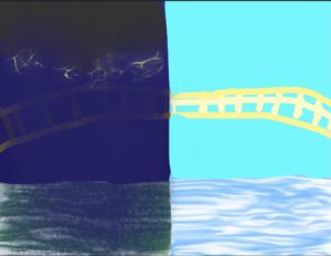 Artwork titled "Halfway bridge", submitted by Willa on October 27, 2023.