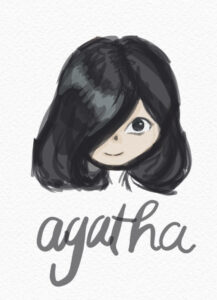 Artwork titled "Happy Agatha", submitted by Jaclyn on October 27, 2023.